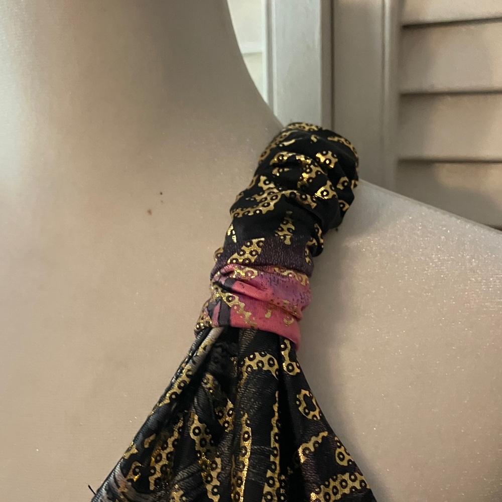Shoreline Metallic Pink and Black Halter Maxi Dress - Picture 5 of 14